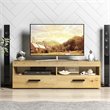 Costway TV Stand/Entertainment Center for TV's up to 60'' with 2 Drawers in Oak