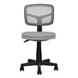 Costway Sponge and Plastic Adjustable Swivel Armless Office Chair in Gray