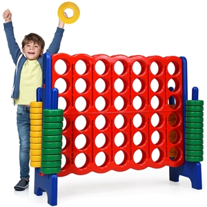 Costway Jumbo 4-to-Score 4 in A Row Giant Game Set Kids Adults Fun Red Plastic