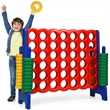 Costway Jumbo 4-to-Score 4 in A Row Giant Game Set Kids Adults Fun Red Plastic
