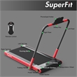 Superfit 2.25HP 2 in 1 Red Folding Under Desk Treadmill W/Remote Control Plastic