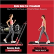 Superfit 2.25HP 2 in 1 Red Folding Under Desk Treadmill W/Remote Control Plastic
