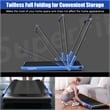 SuperFit 2.25HP 2 in 1 Navy Folding Under Desk Treadmill Remote Control Plastic