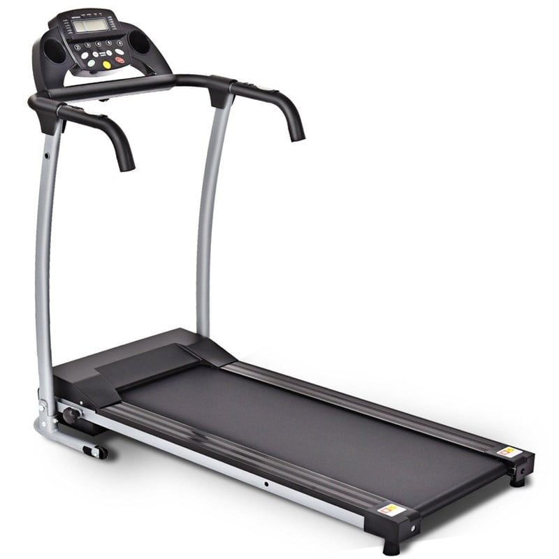 Costway 800W Folding Treadmill Electric Running Fitness Machine Black Plastic