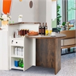Costway Front Reception Counter Desk Checkout Office Desk Brown