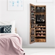 Costway Mirrored Jewelry Cabinet Jewelry Armoire w/2 LED Lights Rustic Brown