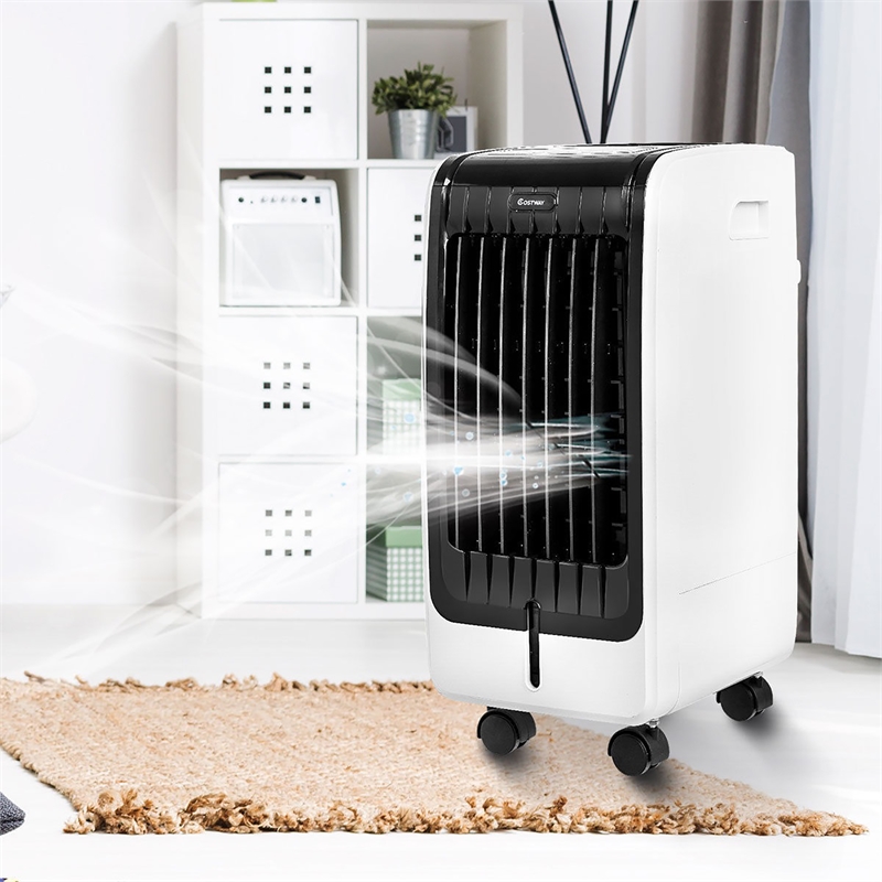Evaporative Air Cooler Portable Fan Conditioner Cooling Black Plastic