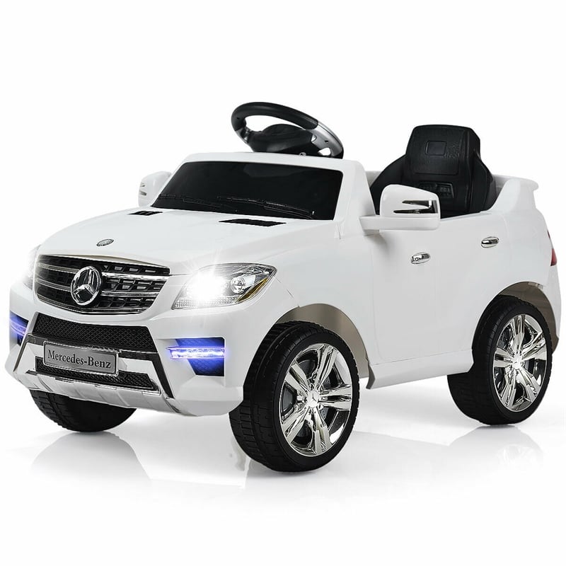 Benz ML350 6V Electric Kids Ride On Car  MP3 Remote Control White Plastic