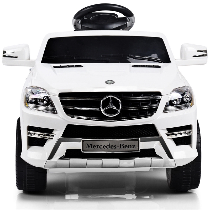 Benz ML350 6V Electric Kids Ride On Car  MP3 Remote Control White Plastic