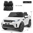 12V Licensed Land Rover Kid Ride On Car 2-Seater Electric Vehicle w/MP3 White PP