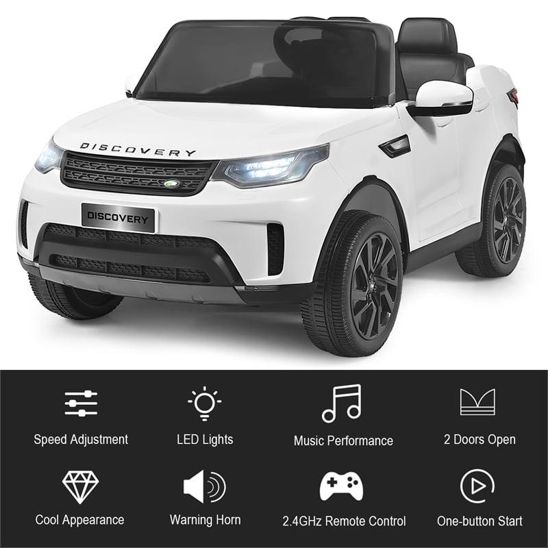 12V Licensed Land Rover Kid Ride On Car 2-Seater Electric Vehicle w/MP3 White PP