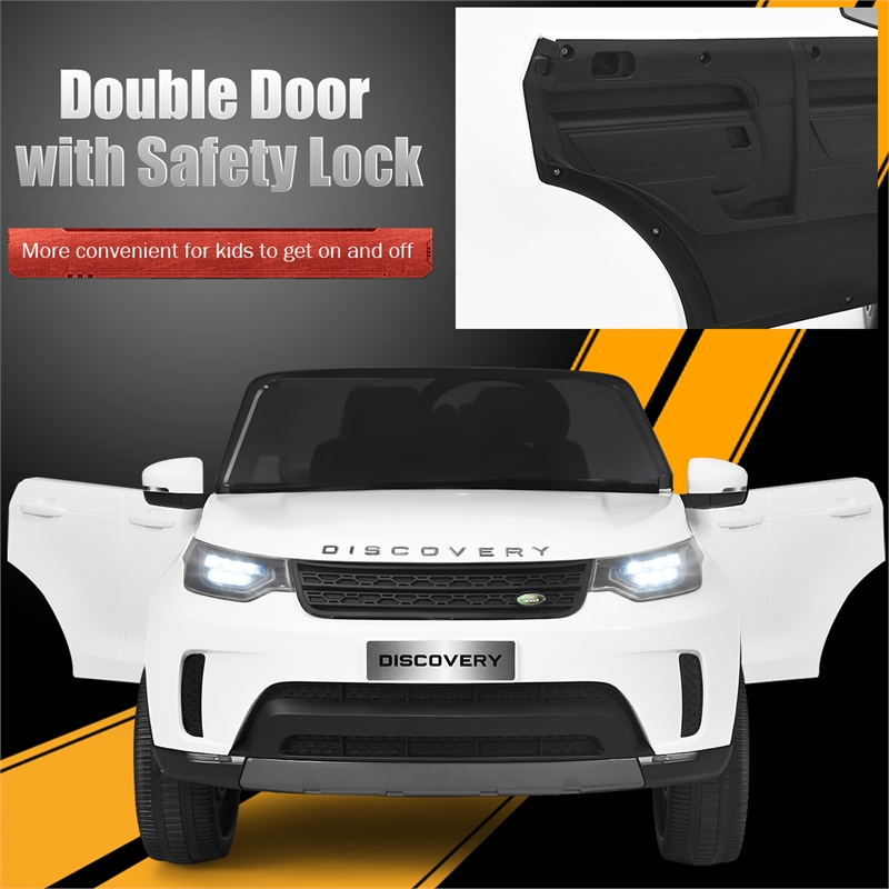 12V Licensed Land Rover Kid Ride On Car 2-Seater Electric Vehicle w/MP3 White PP