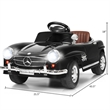 Black MERCEDES BENZ 300SL AMG RC Electric Toy Kids Baby Ride on Car Plastic
