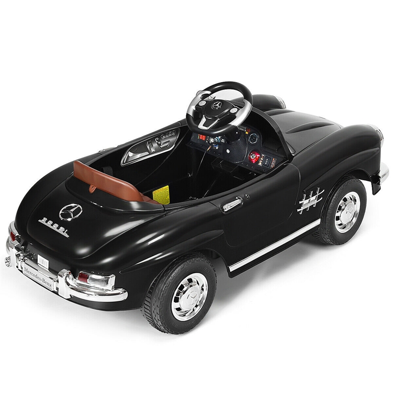 Black MERCEDES BENZ 300SL AMG RC Electric Toy Kids Baby Ride on Car Plastic