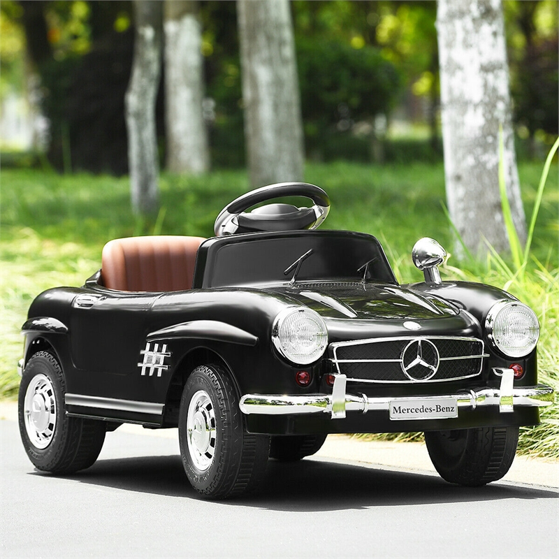 Black MERCEDES BENZ 300SL AMG RC Electric Toy Kids Baby Ride on Car Plastic