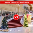 6Ft PVC Artificial Pencil Christmas Tree Slim Stand Green Home Decor Plastic