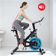 Stationary Exercise Magnetic Cycling Bike 30Lbs Flywheel Home Gym Black Metal