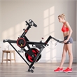 Stationary Exercise Magnetic Cycling Bike 30Lbs Flywheel Home Gym Black Metal