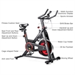 Stationary Exercise Magnetic Cycling Bike 30Lbs Flywheel Home Gym Black Metal