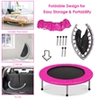 38'' Rebounder Trampoline Adults and Kids Exercise Workout w/Padding Pink Metal