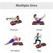 Fitness Aerobic Step 43'' Adjust 4'' - 6'' - 8'' Exercise Stepper Red Plastic