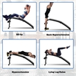 Adjustable Folding Arc-shaped Sit Up Bench Home Exercise Fitness Black Metal