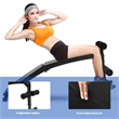 Adjustable Folding Arc-shaped Sit Up Bench Home Exercise Fitness Black Metal
