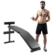 Adjustable Folding Arc-shaped Sit Up Bench Home Exercise Fitness Black Metal