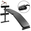 Adjustable Folding Arc-shaped Sit Up Bench Home Exercise Fitness Black Metal