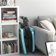SuperFit Folding Weight Bench Adjustable Sit-up Board Curved Bench Blue Leather