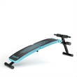 SuperFit Folding Weight Bench Adjustable Sit-up Board Curved Bench Blue Leather