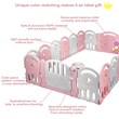 18-Panel Baby Playpen Activity Center Playard withMusic Box Pink Plastic
