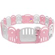 18-Panel Baby Playpen Activity Center Playard withMusic Box Pink Plastic