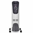 1500W Electric Oil Filled Radiator Space Heater 5.7 Fin Thermostat Room White