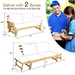 Patio Convertible Sofa Daybed Solid Wood Adjustable Furniture Gray