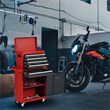 5 Drawer Rolling Tool Chest Cabinet Metal Storage Black and Red