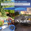 10ft Patio Solar Umbrella LED Patio Market Steel Tilt Blue