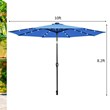 10ft Patio Solar Umbrella LED Patio Market Steel Tilt Blue