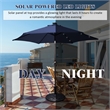 10ft Patio Solar Umbrella LED Patio Market Steel Tilt Navy