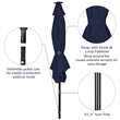 10ft Patio Solar Umbrella LED Patio Market Steel Tilt Navy