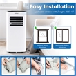 6000 BTU (9000 BTU ASHAR) Portable Air Conditioner  White