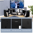 3 Pieces TV Console Stand Modern Entertainment Center Black