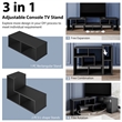3 Pieces TV Console Stand Modern Entertainment Center Black