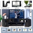 3 Pieces TV Console Stand Modern Entertainment Center Black