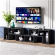 3 Pieces TV Console Stand Modern Entertainment Center Black