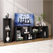 3 Pieces TV Console Stand Modern Entertainment Center Black