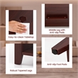 Lift Top Coffee Table w/ Hidden Compartment and Storage Shelves Brown