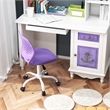 Height-adjustable Ergonomic Kids Chair w/ Wheels Purple