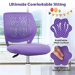 Height-adjustable Ergonomic Kids Chair w/ Wheels Purple
