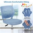 Height-adjustable Ergonomic Kids Chair w/ Wheels Blue